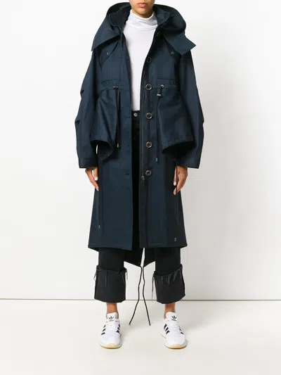 Kenzo Oversized Parka In Blue