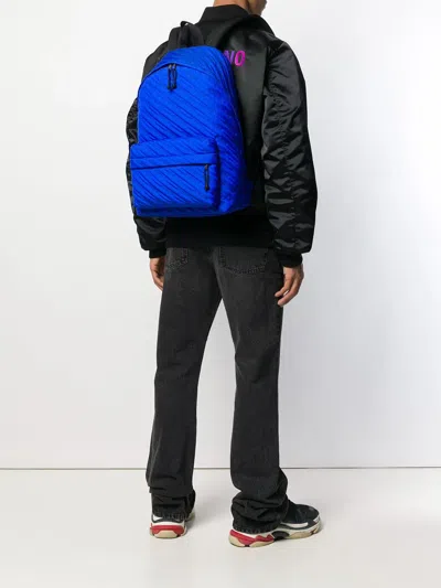 Balenciaga Quilted Backpack In Blue