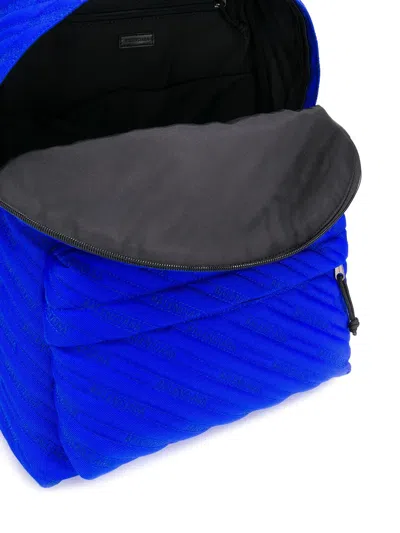 Balenciaga Quilted Backpack In Blue