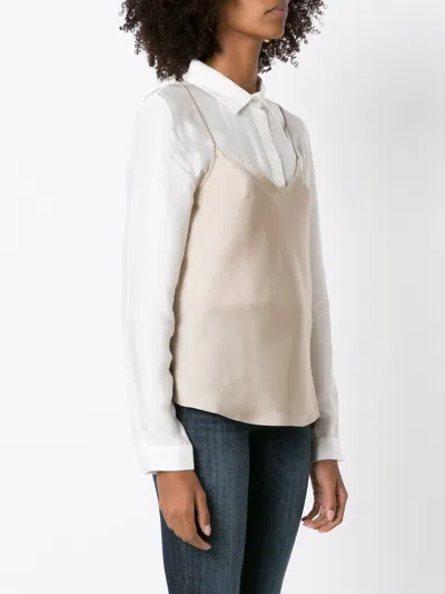 Armani Exchange Beige Camisole Top In Brown