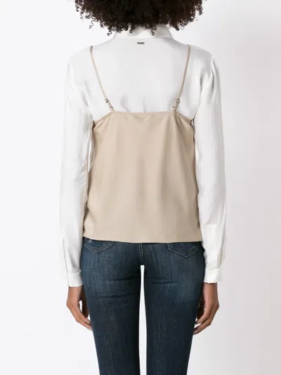 Armani Exchange Beige Camisole Top In Brown