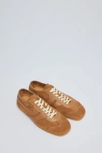 Dries Van Noten Women Brown Low-top Sneakers With Two-tone Lace-up In Suede Woman