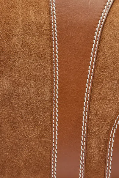 Dries Van Noten Leather-trimmed Suede Duffel Bag In Brown