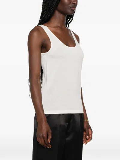 Soft Goat Featherlight Tank Top In White