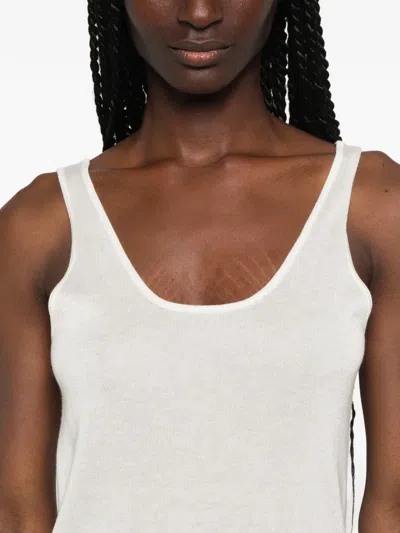 Soft Goat Featherlight Tank Top In White