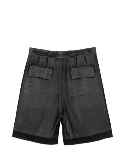 Sapio Textured Shorts In Black