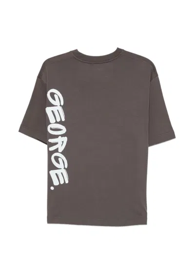 George Logo-print T-shirt In Gray