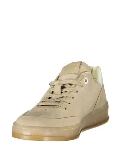 Blauer Beige Polyester Sneaker In Neutral