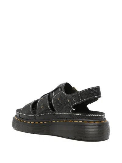 Dr. Martens Wrenlie Open Toe Nappa Leder Fisherman Plateausandalen In Black