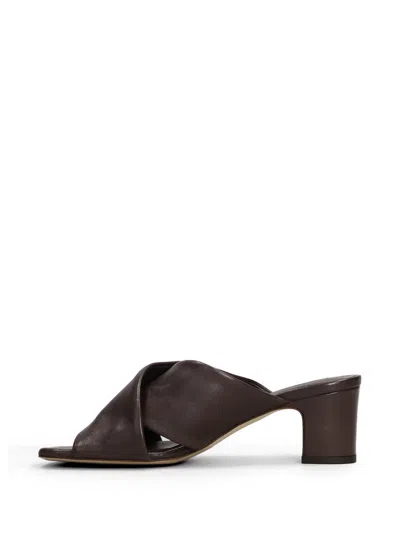Julie Dee Crossover-strap Mules In Brown