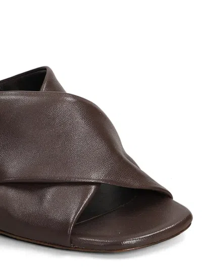 Julie Dee Crossover-strap Mules In Brown