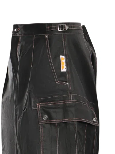 Pdf Contrast-stitch Cargo Pants In Black