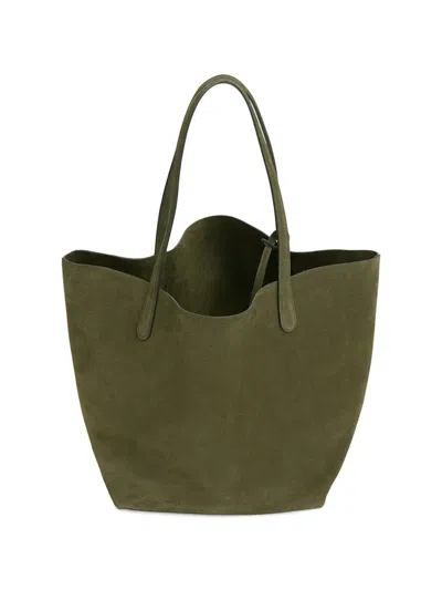 Mansur Gavriel Everyday Soft Suede Tote In Green