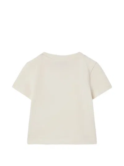 Pucci Junior T-shirt With Embroidered Patch In Neutral