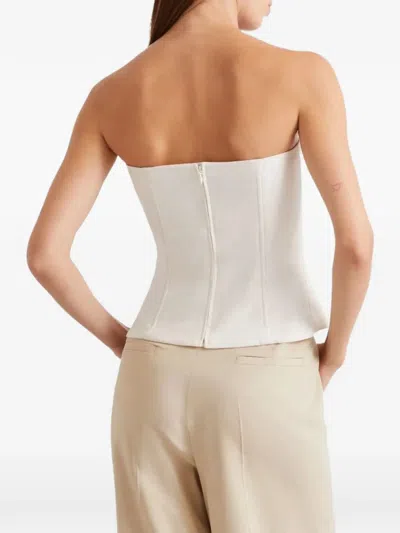 Marella Mllrapace Bead-embellished Strapless Top In Pattern