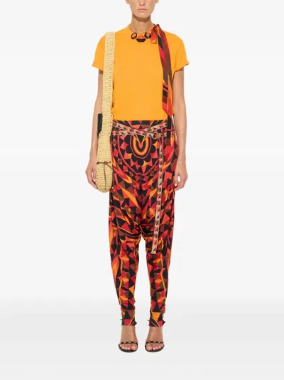 Pucci Manuba Print Pants In Black
