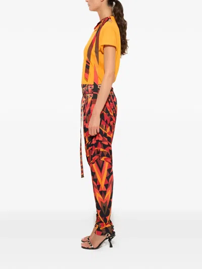 Pucci Manuba Print Pants In Black