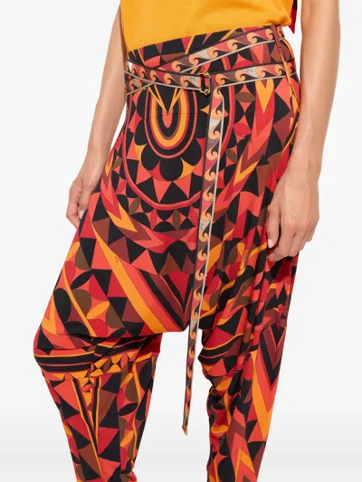 Pucci Manuba Print Pants In Black