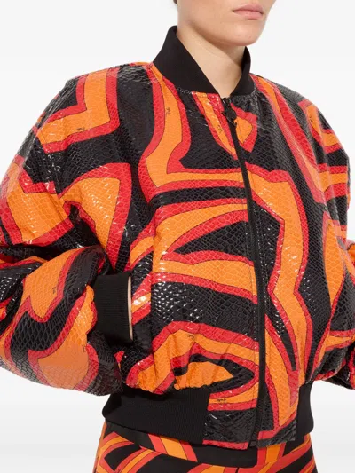 Pucci Labirinto Print Bomber Jacket In Multi