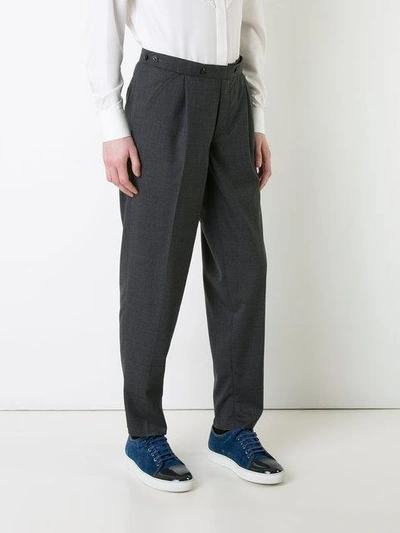Shop Kolor Front Pleat Tailored Trousers In Grey