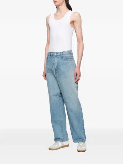 Vowels Stonewashed Jeans In Blue