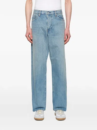 Vowels Stonewashed Jeans In Blue
