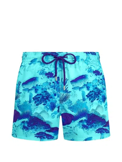 Vilebrequin X-ray Medusa Ultralight Foldable Swim Trunks In Blue