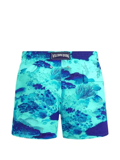 Vilebrequin X-ray Medusa Ultralight Foldable Swim Trunks In Blue