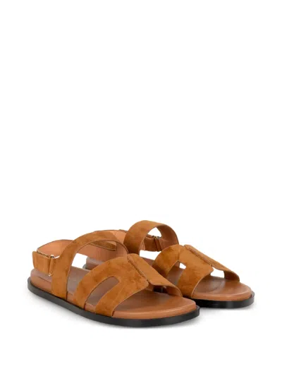 Bibi Lou Mindy Cut-out Touch-strap Sandals In Brown