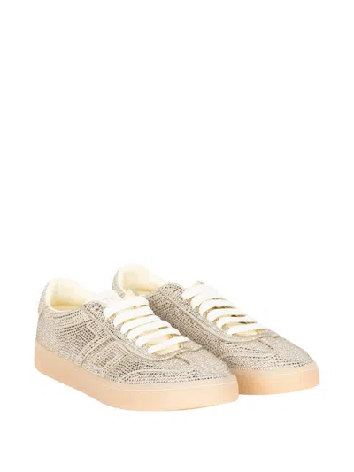 Back 70 Strass-embellished Sneakers In Gold
