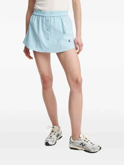 Eleh Button-front Logo-embroidered Shorts In Multi
