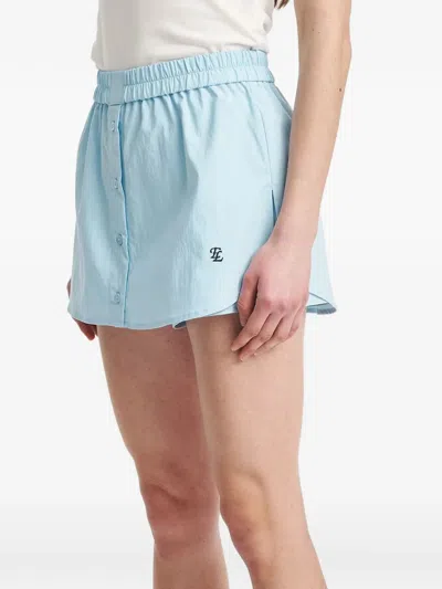 Eleh Button-front Logo-embroidered Shorts In Multi