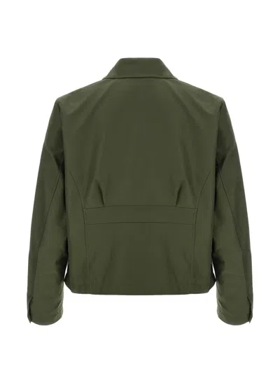 Second / Layer Lucky Station Patch-detail Zip-up Jacket In Green