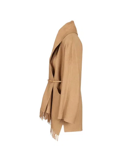 Max Mara Wool Oversized Coat In Brown