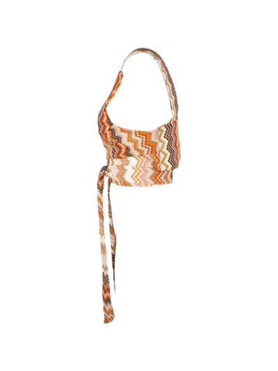 Pho® Firenze Zigzag-pattern Self-tie Tank Top In Multi