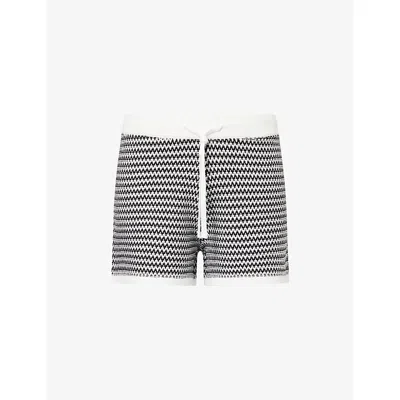 Varley Cotton Knitted Villiers Shorts In Multi