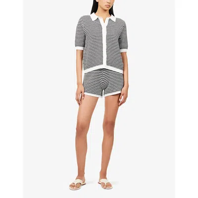 Varley Cotton Knitted Villiers Shorts In Multi