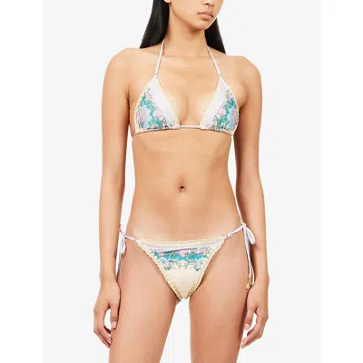 Zimmermann Beige Floral Swimwear In Multi