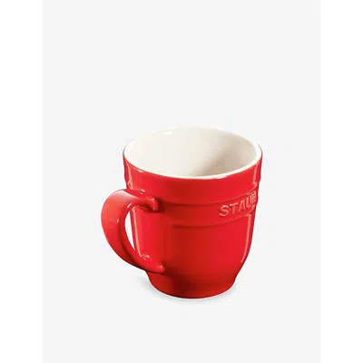 Staub Cherry Rounded 350ml Ceramic Mug In Red