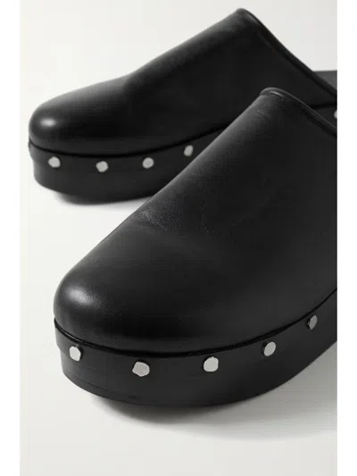 Co Studded Platform Mules In Black