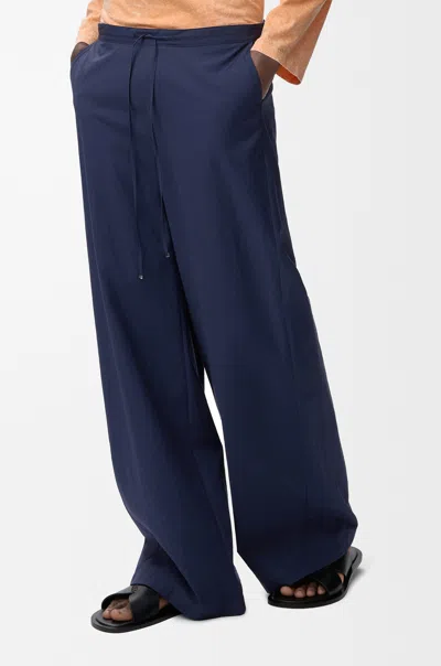 Loewe Drawstring Casual Pants In Blue
