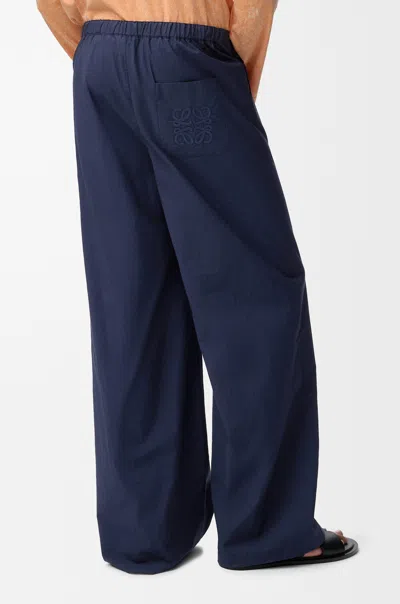 Loewe Drawstring Casual Pants In Blue