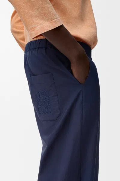 Loewe Drawstring Casual Pants In Blue