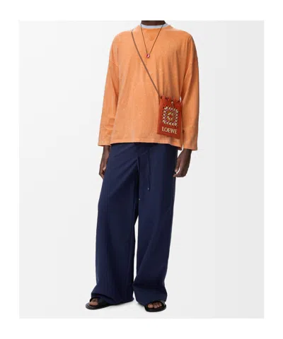 Loewe Drawstring Casual Pants In Blue