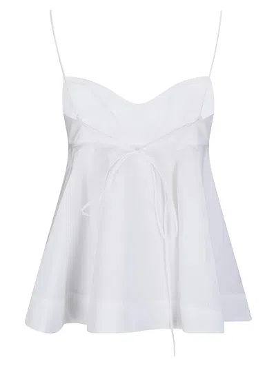 Rohe Optical White Peplum Bustier In White