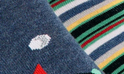 Lorenzo Uomo Assorted 3-pack Crew Socks In Multi