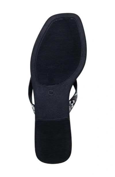 Bebe Python Embossed Thong Sandal In Multi