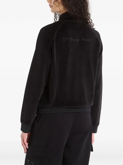 Ea7 Zip-up Sweatshirt In Black