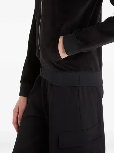 Ea7 Zip-up Sweatshirt In Black