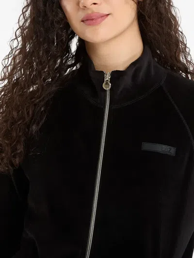 Ea7 Zip-up Sweatshirt In Black